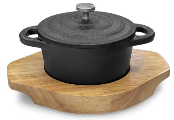 Flat lid stewing cup