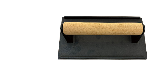 Checkered meat pressing plate