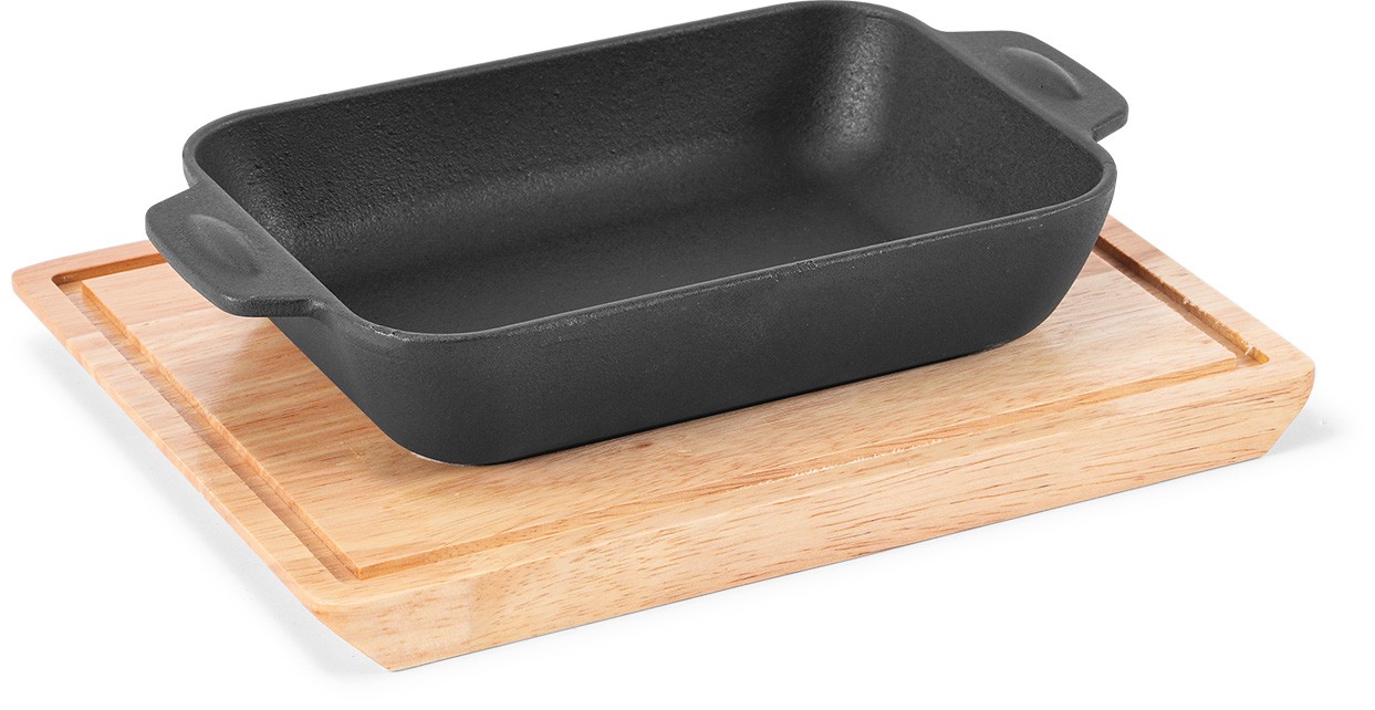 Cheese baking tray (oak) enamel