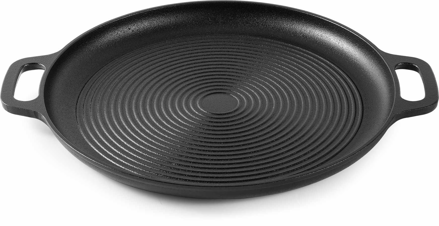 Double ear corrugated circular baking tray
