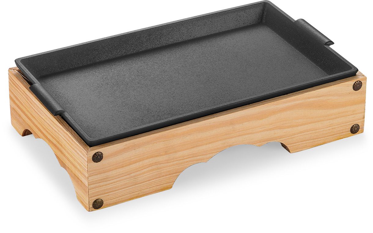 Rectangular plate with rack