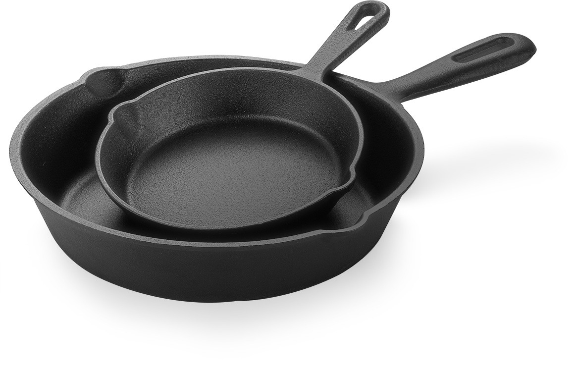 Frying pan with handle