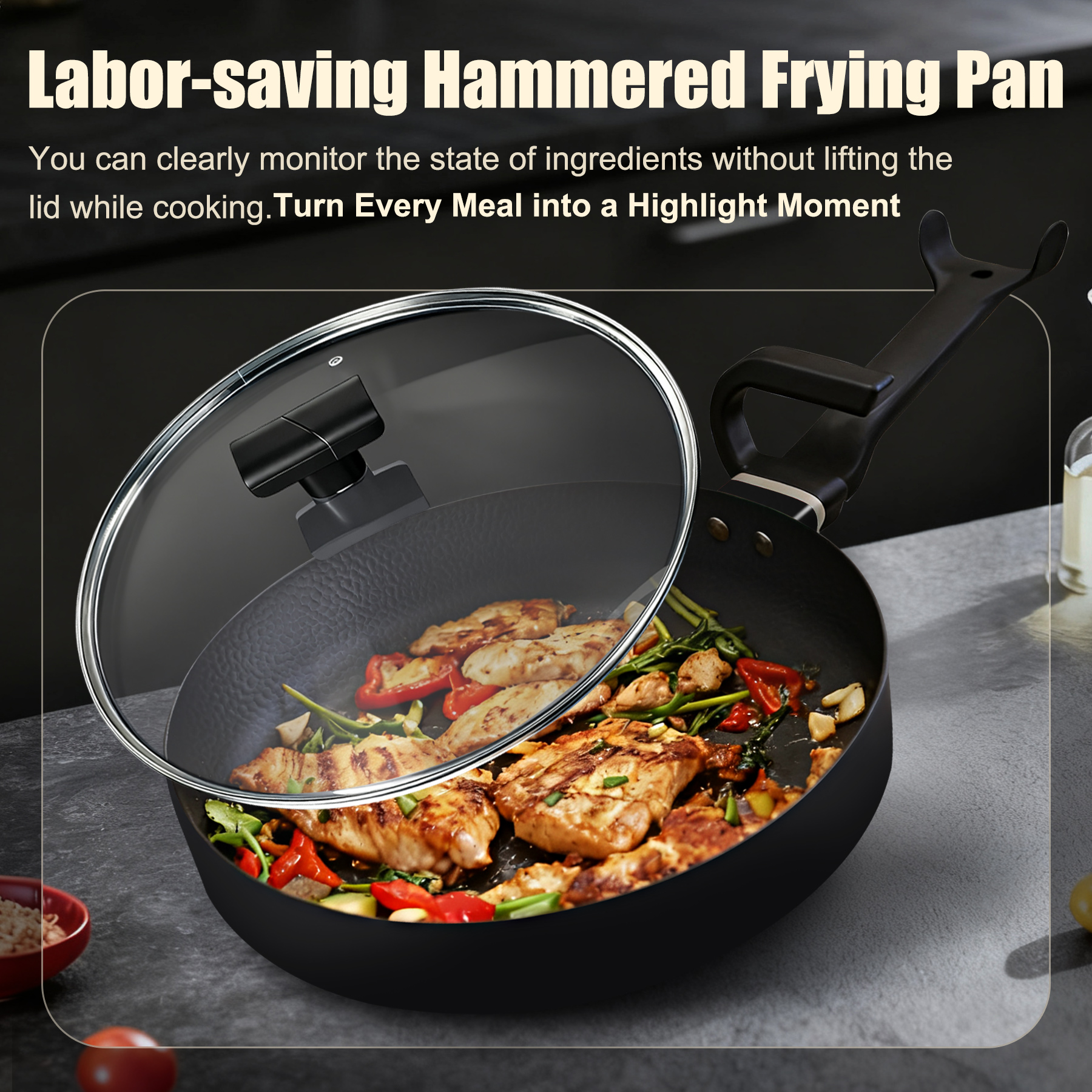 Skillets/Saute Pan(Titanium ceramic non-stick PFOA- Free)