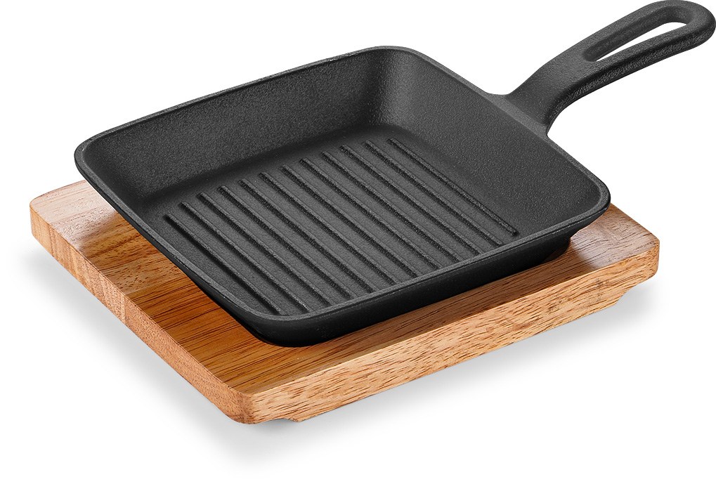 Rectangular single-handle tray