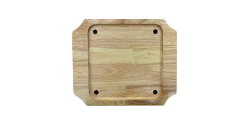 Single ear square plate(oak)