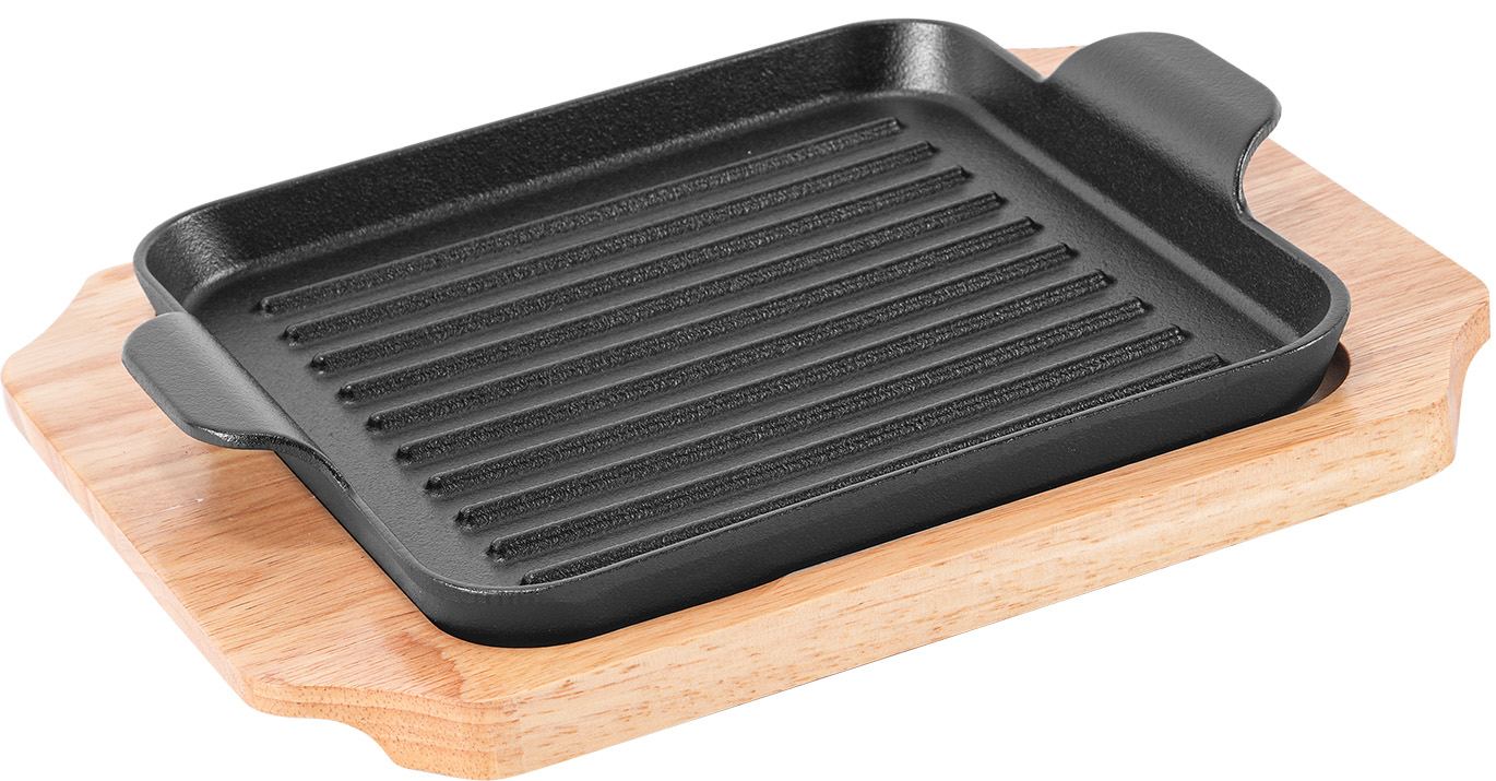 Square binaural striped disc (oak)