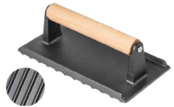 Striped meat pressing plate