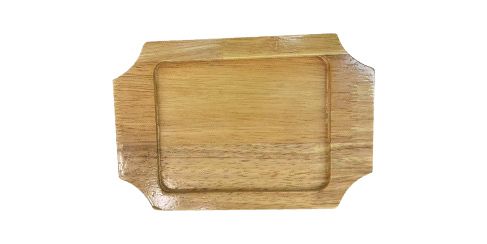 Striped Square Plate (Oak)