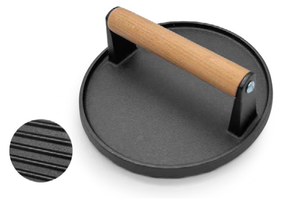 Striped meat pressing plate