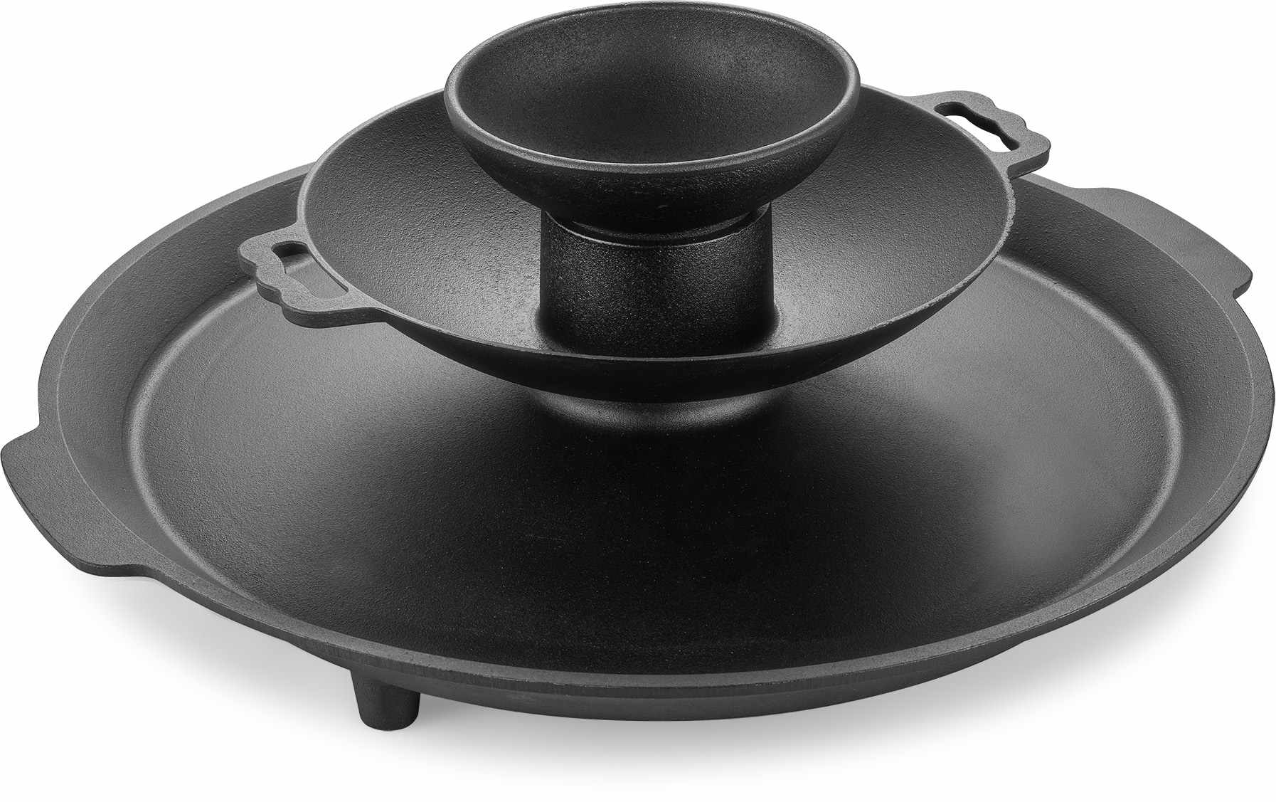 Three layer cautery pan